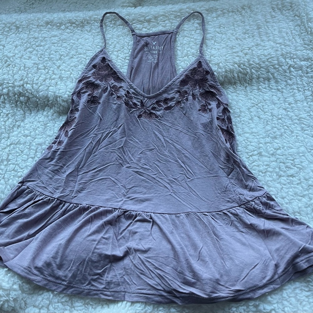 American Eagle Peplum Tank Top